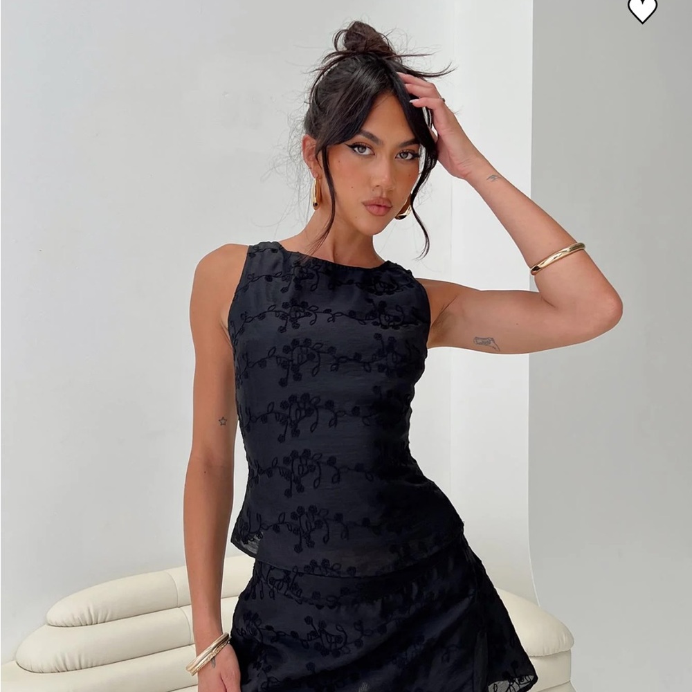 SOLD: Princess Polly Perilla Lace Top Black